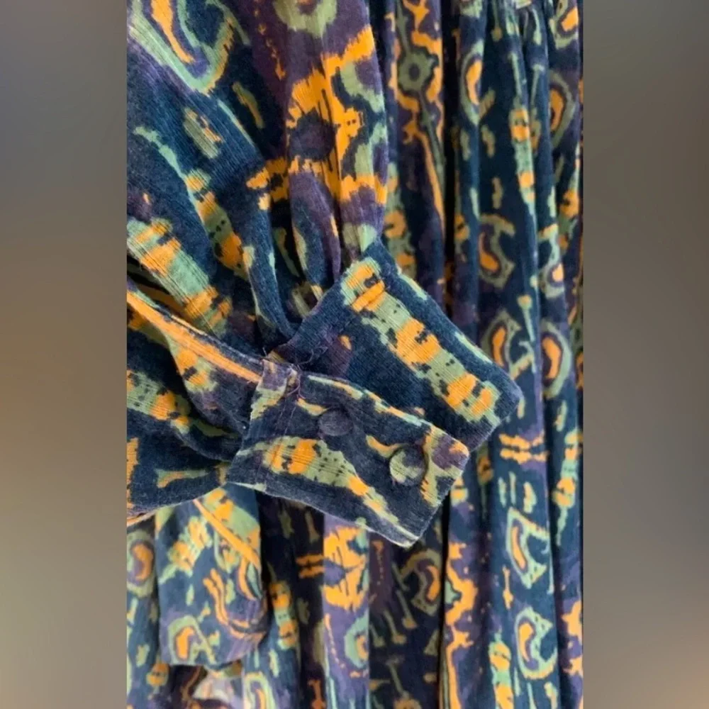Free People This Is It Tunic Top Sun Faded Print Billowy Dolman Kimono Sleeves